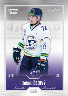 Hokejová karta Jakub Šedivý Goal Cards 2022-23 Série 2 Silver karta č.266