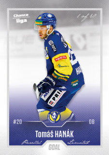 Hokejová karta Tomáš Hanák Goal Cards 2022-23 Série 2 Silver karta č.290