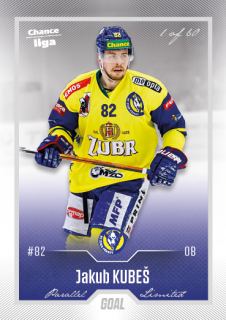 Hokejová karta Jakub Kubeš Goal Cards 2022-23 Série 2 Silver karta č.292