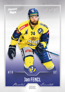 Hokejová karta Jan Fencl Goal Cards 2022-23 Série 2 Silver karta č.299