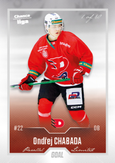 Hokejová karta Ondřej Chabada Goal Cards 2022-23 Série 2 Silver karta č.345