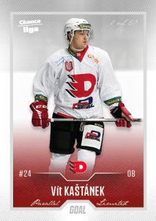 Hokejová karta Vít Kaštánek Goal Cards 2022-23 Série 2 Silver karta č.346