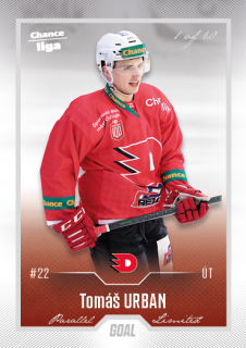 Hokejová karta Tomáš Urban Goal Cards 2022-23 Série 2 Silver karta č.353