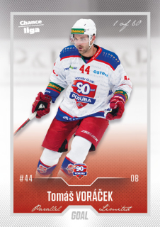 Hokejová karta Tomáš Voráček Goal Cards 2022-23 Série 2 Silver karta č.361