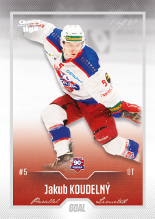 Hokejová karta Jakub Koudelný Goal Cards 2022-23 Série 2 Silver karta č.362