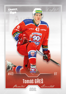 Hokejová karta Tomáš Gřeš Goal Cards 2022-23 Série 2 Silver karta č.365