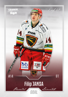 Hokejová karta Filip Jansa Goal Cards 2022-23 Série 2 Silver karta č.254