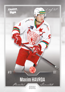 Hokejová karta Maxim Havrda Goal Cards 2022-23 Série 2 Silver karta č.309