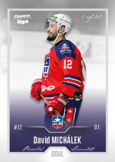 Hokejová karta David Michálek Goal Cards 2022-23 Série 2 Silver karta č.280