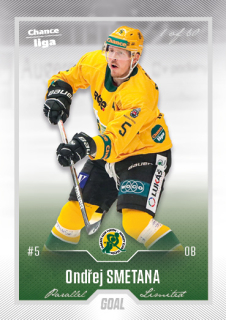 Hokejová karta Ondřej Smetana Goal Cards 2022-23 Série 2 Silver karta č.219