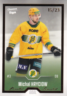 Hokejová karta Michal Hryciow Goal Cards 2022-23 Série 2 Gold č.218