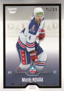 Hokejová karta Matěj Novák Goal Cards 2022-23 Série 2 Gold č.279