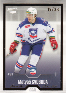 Hokejová karta Matyáš Svoboda Goal Cards 2022-23 Série 2 Gold č.283
