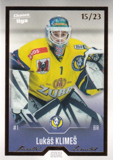 Hokejová karta Lukáš Klimeš Goal Cards 2022-23 Série 2 Gold č.287