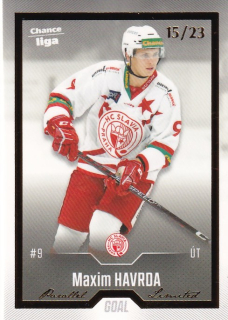 Hokejová karta Maxim Havrda Cards 2022-23 Série 2 Gold č.309