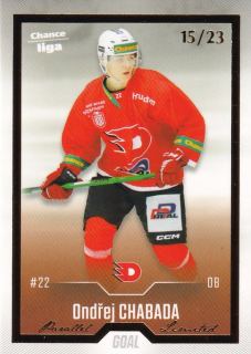 Hokejová karta Ondřej Chabada Cards 2022-23 Série 2 Gold č.345