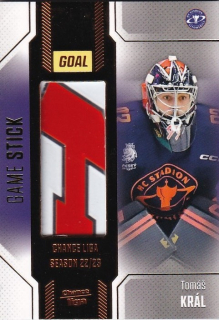 Hokejová karta Tomáš Král Goal S2 2022-23 Game Stick /35 č. 42 B