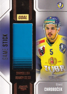 Hokejová karta David Chroboček Goal S2 2022-23 Game Stick /35 č. 45
