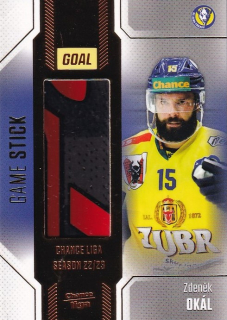 Hokejová karta Zdeněk Okál Goal S2 2022-23 Game Stick /35 č. 46