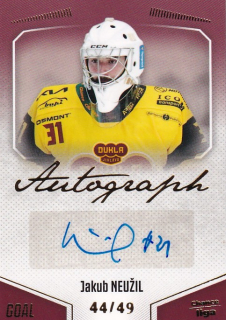Hokejová karta Jakub Neužil Goal Cards 2022-23 Série 2 Autographed č.85
