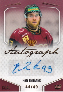 Hokejová karta Petr Beránek Goal Cards 2022-23 Série 2 Autographed č.89