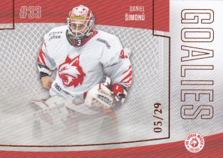 Hokejová karta Daniel Šimonů Goal S2 2022-23 Goalies 05/29 č. 34