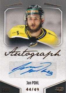 Hokejová karta Jan Pohl Goal Cards 2022-23 Série 2 Autographed č.99