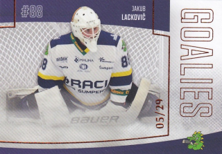 Hokejová karta Jakub Lackovič Goal S2 2022-23 Goalies 05/29 č. 38