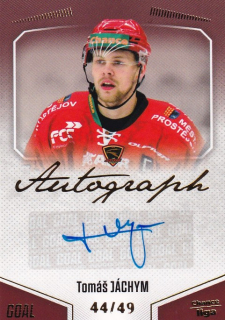 Hokejová karta Tomáš Jáchym Goal Cards 2022-23 Série 2 Autographed č.104