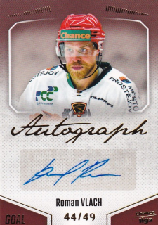 Hokejová karta Roman Vlach Goal Cards 2022-23 Série 2 Autographed č.105