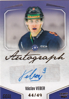 Hokejová karta Václav Veber Goal Cards 2022-23 Série 2 Autographed č.109
