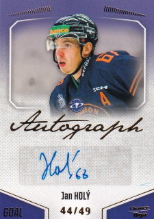 Hokejová karta Jan Holý Goal Cards 2022-23 Série 2 Autographed č.110