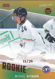 Hokejová karta Michal Vitouch Goal S2 2022-23 Rookie 13/29 č. 7