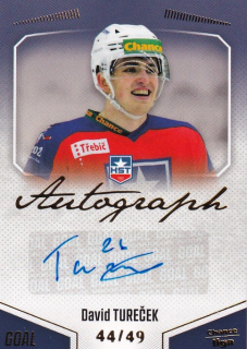 Hokejová karta David Tureček Goal Cards 2022-23 Série 2 Autographed č.116