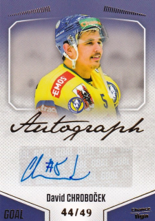 Hokejová karta David Chroboček Goal Cards 2022-23 Série 2 Autographed č.123