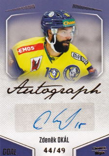 Hokejová karta Zdeněk Okál Goal Cards 2022-23 Série 2 Autographed č.124