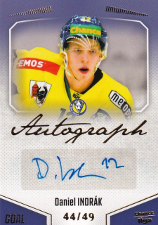 Hokejová karta Daniel Indrák Goal Cards 2022-23 Série 2 Autographed č.126