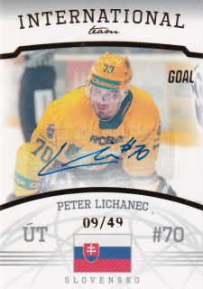 Hokejová karta Peter Lichanec Goal S2 2022-23 International Team Auto