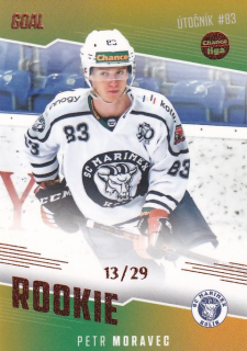 Hokejová karta Petr Moravec Goal S2 2022-23 Rookie 13/29 č. 12
