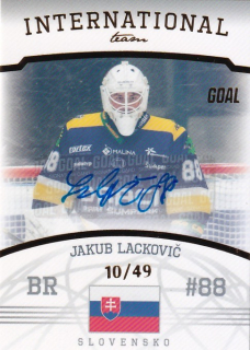 Hokejová karta Jakub Lackovič Goal S2 2022-23 International Team Auto