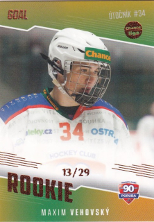 Hokejová karta Maxim Vehovský Goal S2 2022-23 Rookie 13/29 č. 17