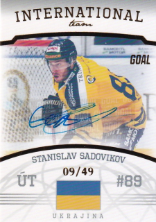 Hokejová karta Stanislav Sadovikov Goal S2 2022-23 International Team Auto