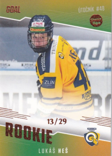 Hokejová karta Lukáš Heš Goal S2 2022-23 Rookie 13/29 č. 18