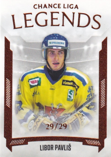 Hokejová karta Libor Pavliš Goal S2 2022-23 Legends 29/29 č. 30