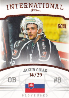 Hokejová karta Jakub Cibák Goal S2 2022-23 International Team 14/29 č. 7