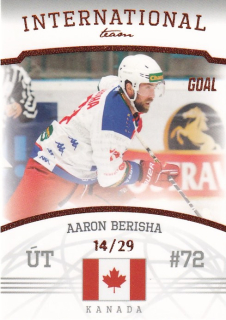 Hokejová karta Aaron Berisha Goal S2 2022-23 International Team 14/29 č. 15