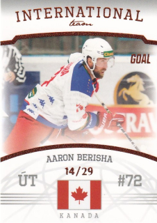 Hokejová karta Aaron Berisha Goal S2 2022-23 International Team 14/29 č. 15
