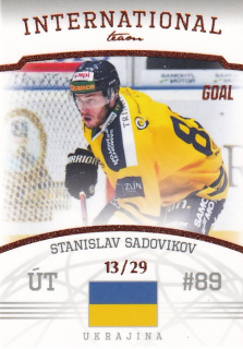Hokejová karta Stanislav Sadovikov Goal S2 2022-23 International Team 13/29 č.17