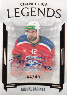 Hokejová karta Michal Barinka Goal S2 2022-23 Legends Auto