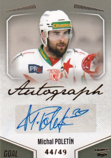 Hokejová karta Michal Poletín Goal Cards 2022-23 Série 2 Autographed č.132